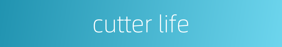 cutter life的同义词