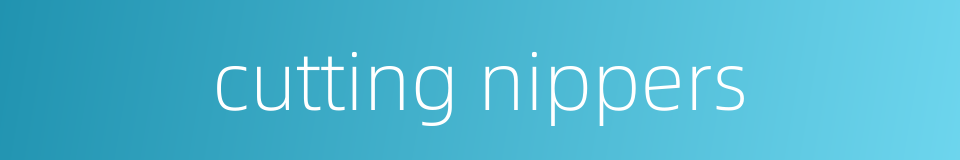 cutting nippers的同义词