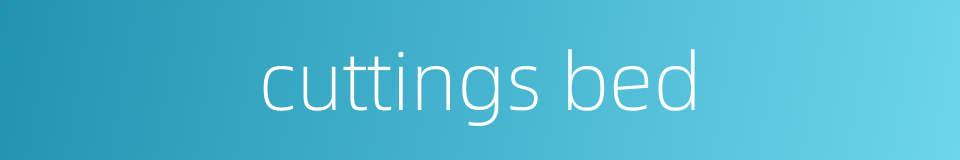 cuttings bed的同义词