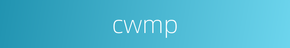 cwmp的同义词
