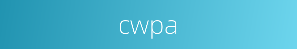 cwpa的同义词