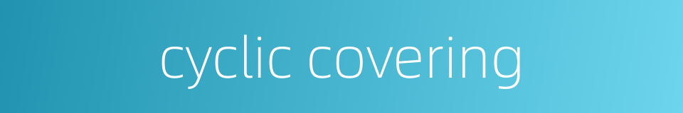 cyclic covering的同义词