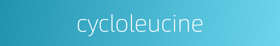 cycloleucine的同义词