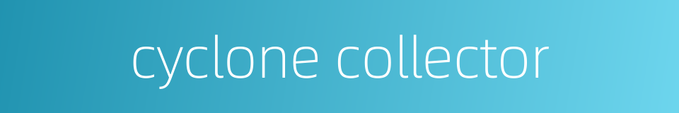 cyclone collector的同义词