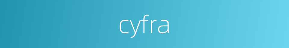 cyfra的同义词