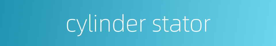 cylinder stator的同义词