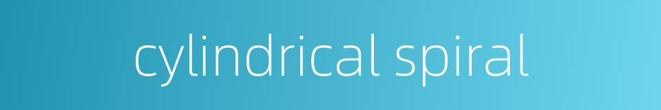 cylindrical spiral的同义词
