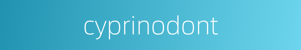 cyprinodont的同义词