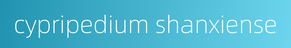 cypripedium shanxiense的同义词