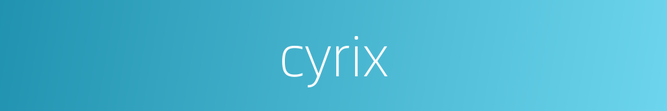 cyrix的同义词