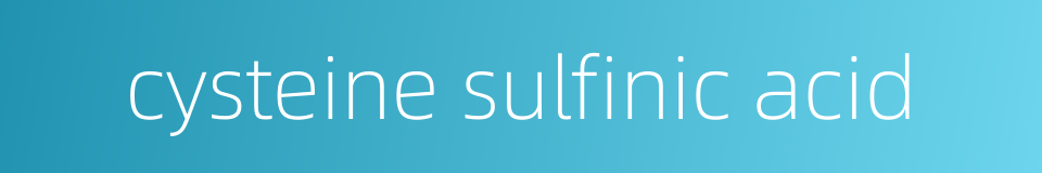 cysteine sulfinic acid的同义词
