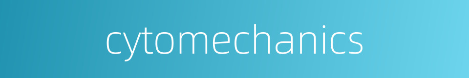 cytomechanics的同义词