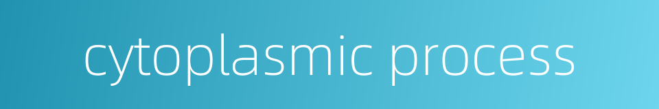 cytoplasmic process的同义词