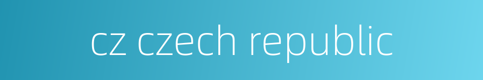 cz czech republic的同义词