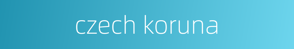 czech koruna的同义词