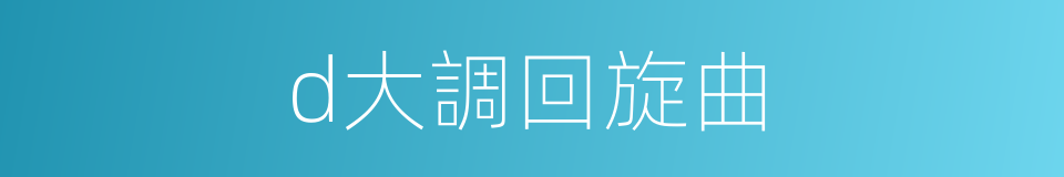 d大調回旋曲的同義詞