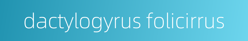 dactylogyrus folicirrus的同义词