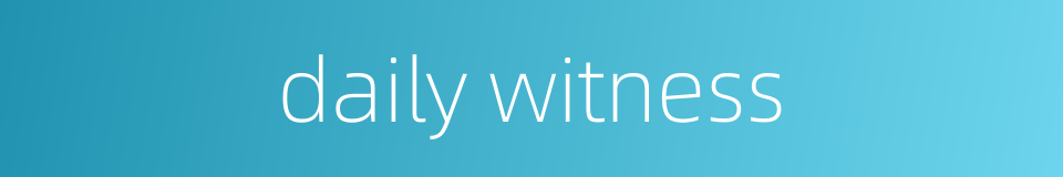 daily witness的同义词