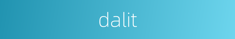 dalit的同义词