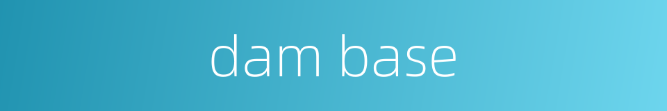 dam base的同义词