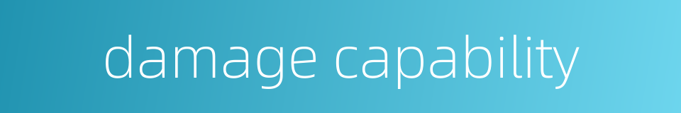 damage capability的同义词
