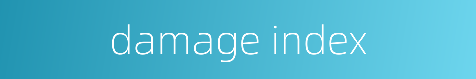 damage index的同义词