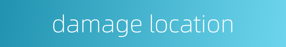 damage location的同义词