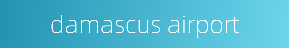 damascus airport的同义词