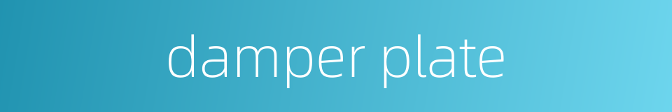 damper plate的同义词