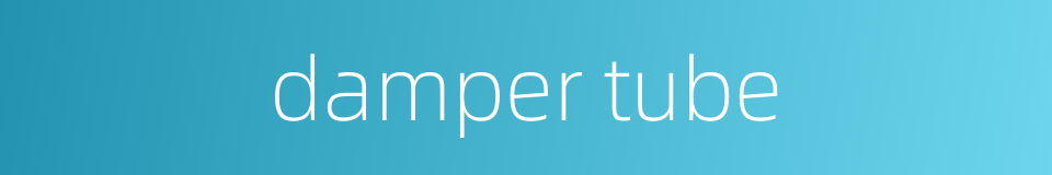 damper tube的同义词