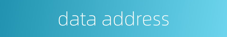 data address的同义词