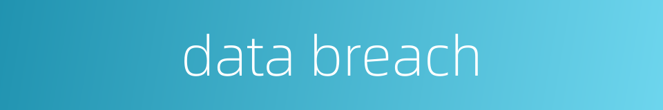 data breach的同义词