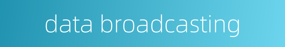 data broadcasting的同义词