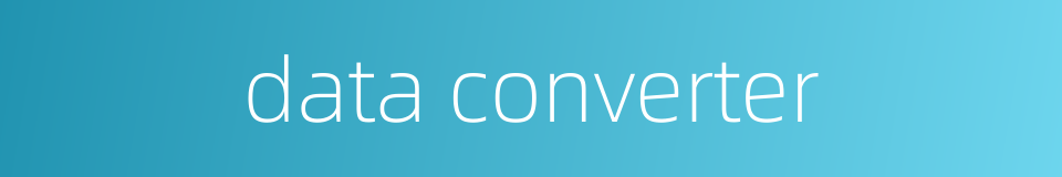 data converter的同义词
