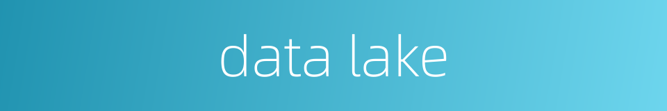 data lake的同义词