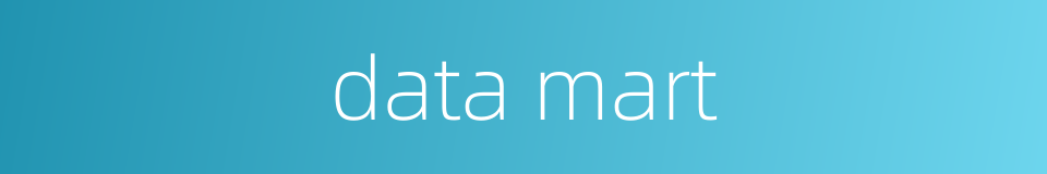 data mart的同义词