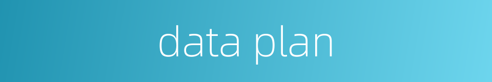 data plan的同义词