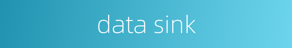 data sink的同义词