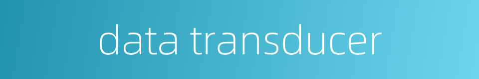 data transducer的同义词