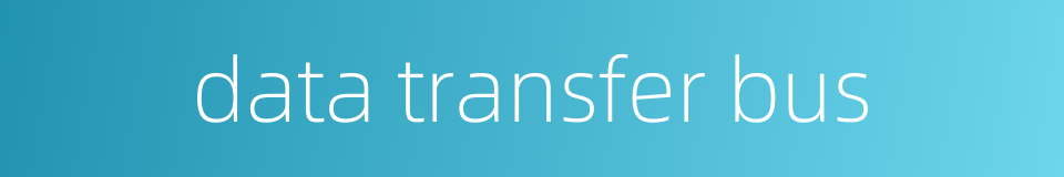 data transfer bus的同义词