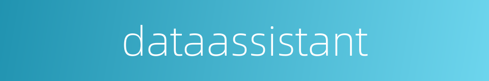 dataassistant的同义词
