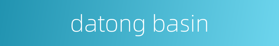 datong basin的同义词