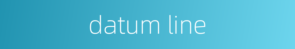 datum line的同义词