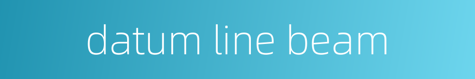 datum line beam的同义词