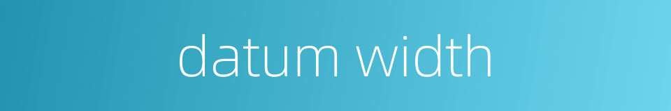 datum width的同义词