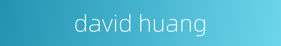 david huang的同义词