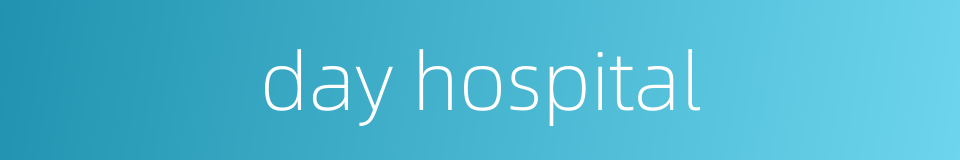 day hospital的同义词