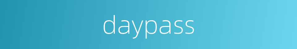daypass的同义词