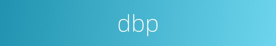 dbp的同义词