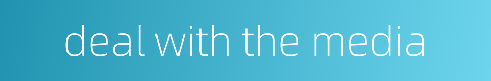 deal with the media的同义词